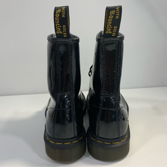 Dr Martens Doc Martens Air Wair Boots With Bouncing Soles Women’s 8 Black Patent - Picture 5 of 12